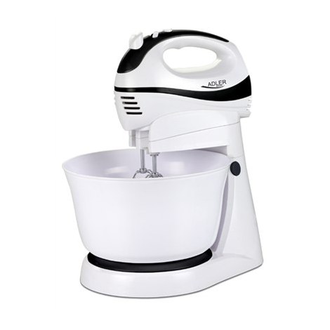 Adler | AD 4206 | Mixer | Mixer with bowl | 300 W | Number of speeds 5 | Turbo mode | White